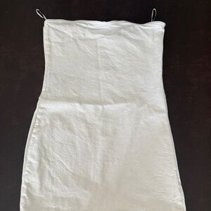White Zara Mini Dress - Denim Size M